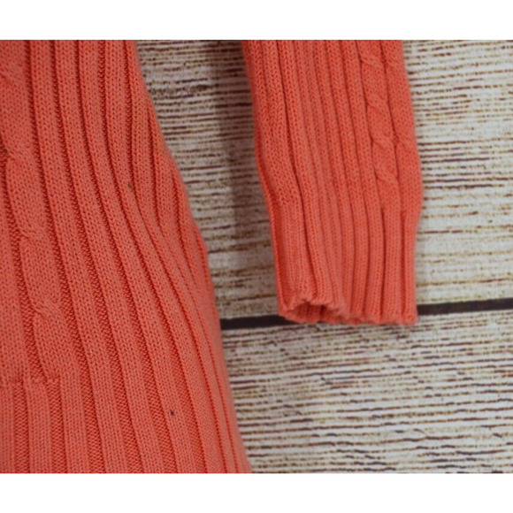 Y2K Faded Glory Womens Size Medium 8-10 Ribbed Knit V-Neck 3/4 Sleeve Sweater - Picture 3 of 6